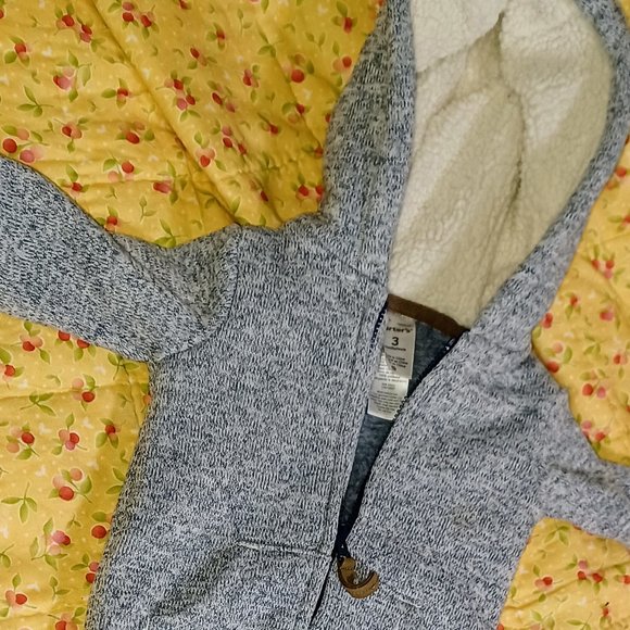 Cuddly Pram Suit with Bear Ears for 3 Month Baby - Picture 2 of 5